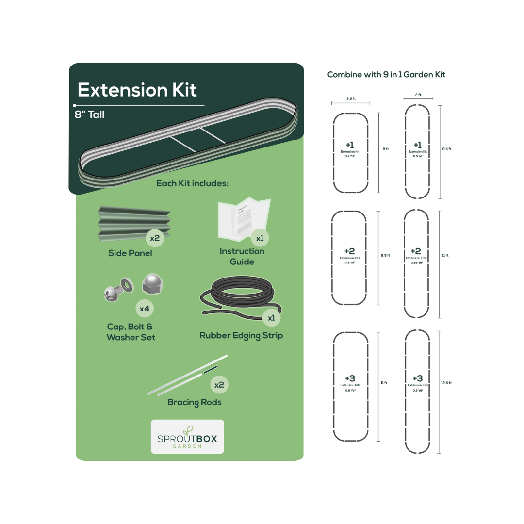 Sproutbox 8&quot; Tall Garden Box Extension Kit