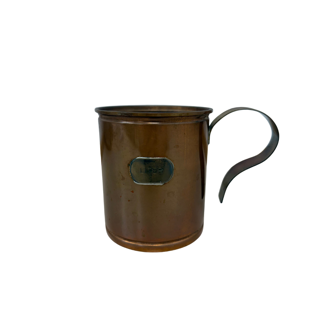 Found Copper Litre Measuring Cup