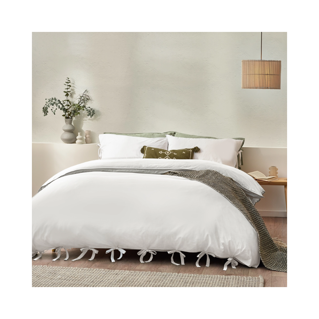 Mallow Bow Tie Duvet Cover Set