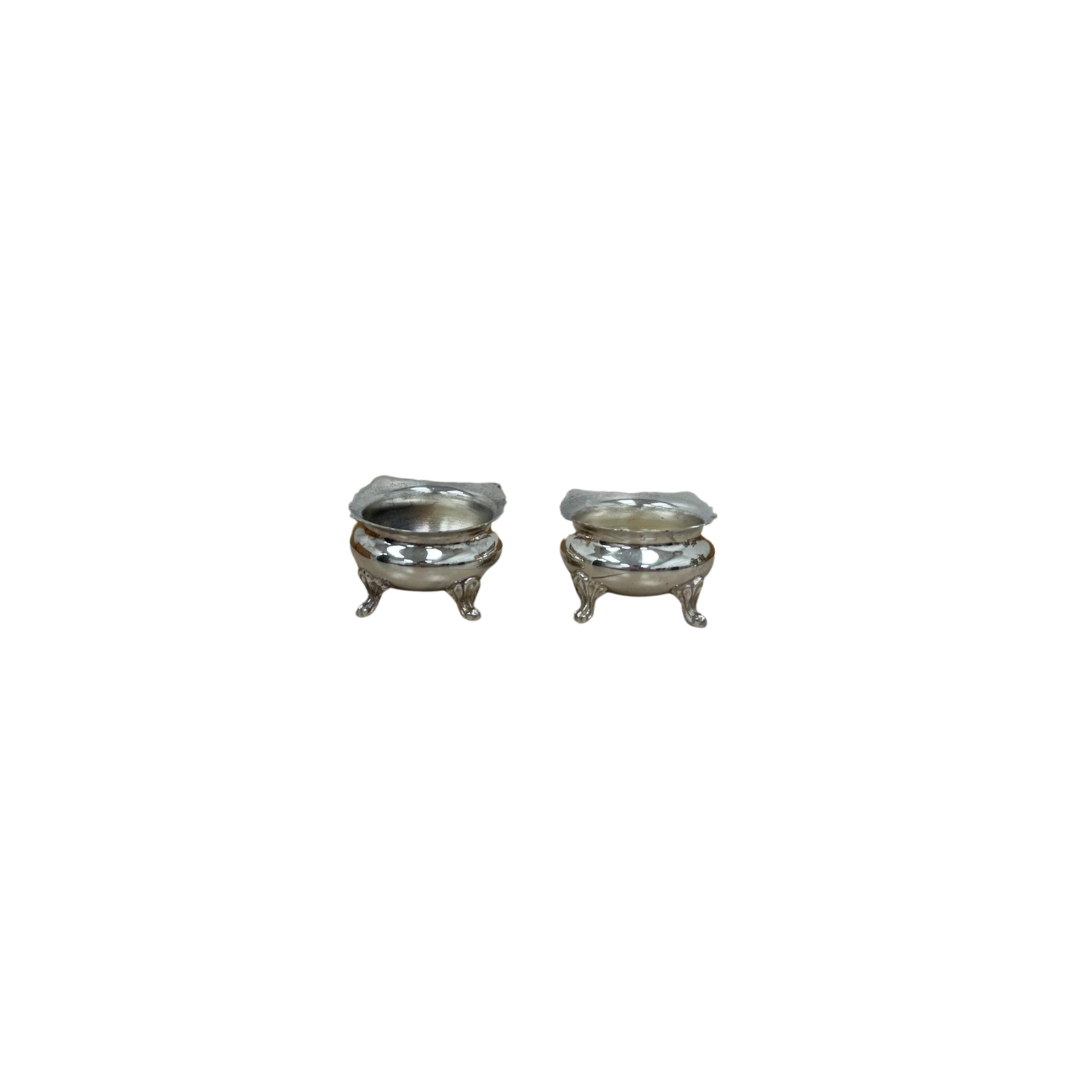 Found Mini S.P Brass Footed Dishes