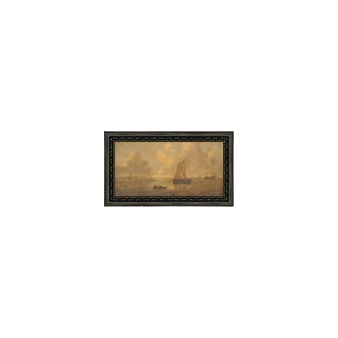 Seascape Town Framed Antique Art