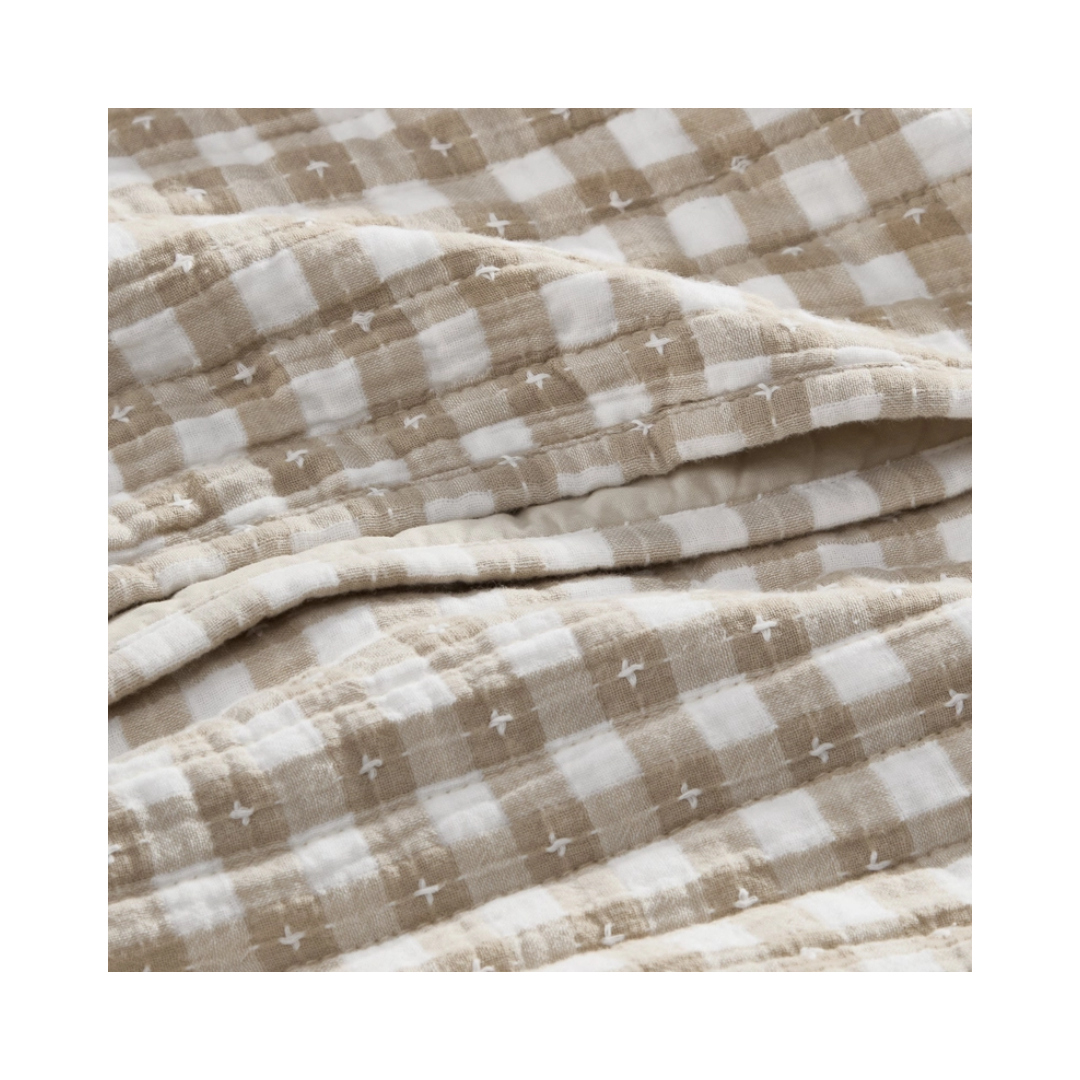 Camden Gingham Stitch Quilt Set