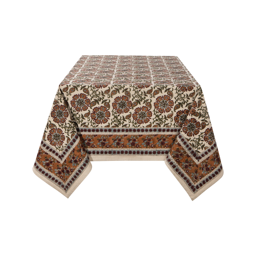 Elysian Block Print Tablecloth