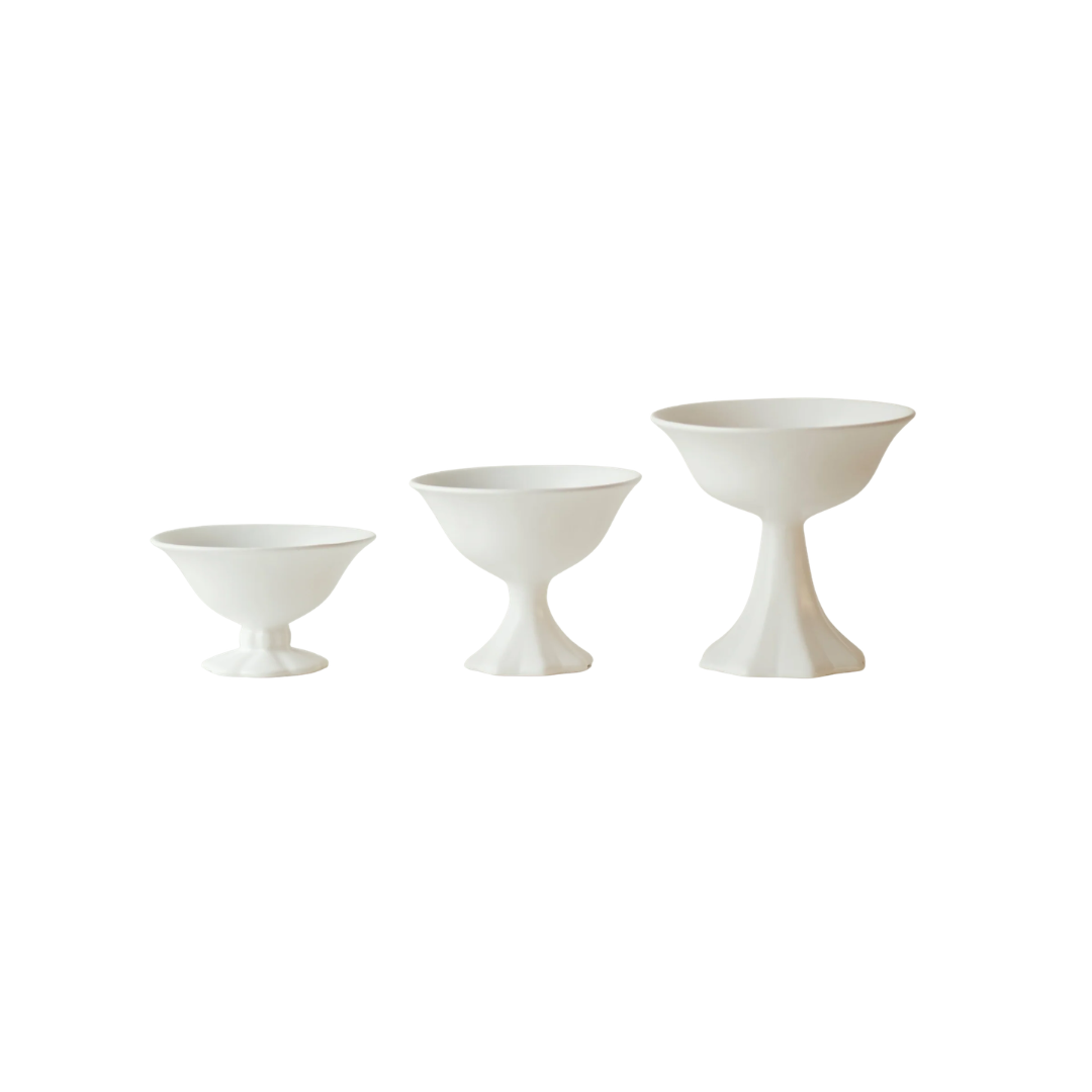 Petal Ceramic Pedestal Bowls