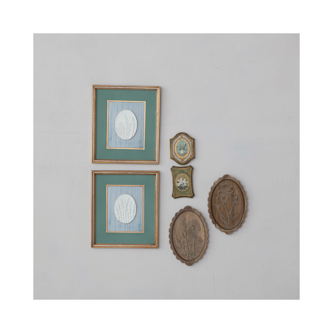Wood Etched Botanicals