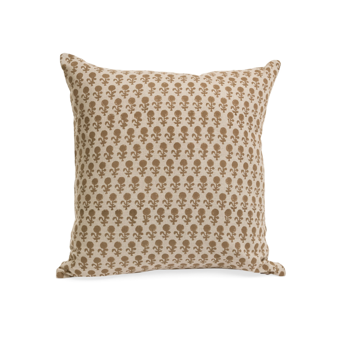 Floral Hand Block Printed Pillow
