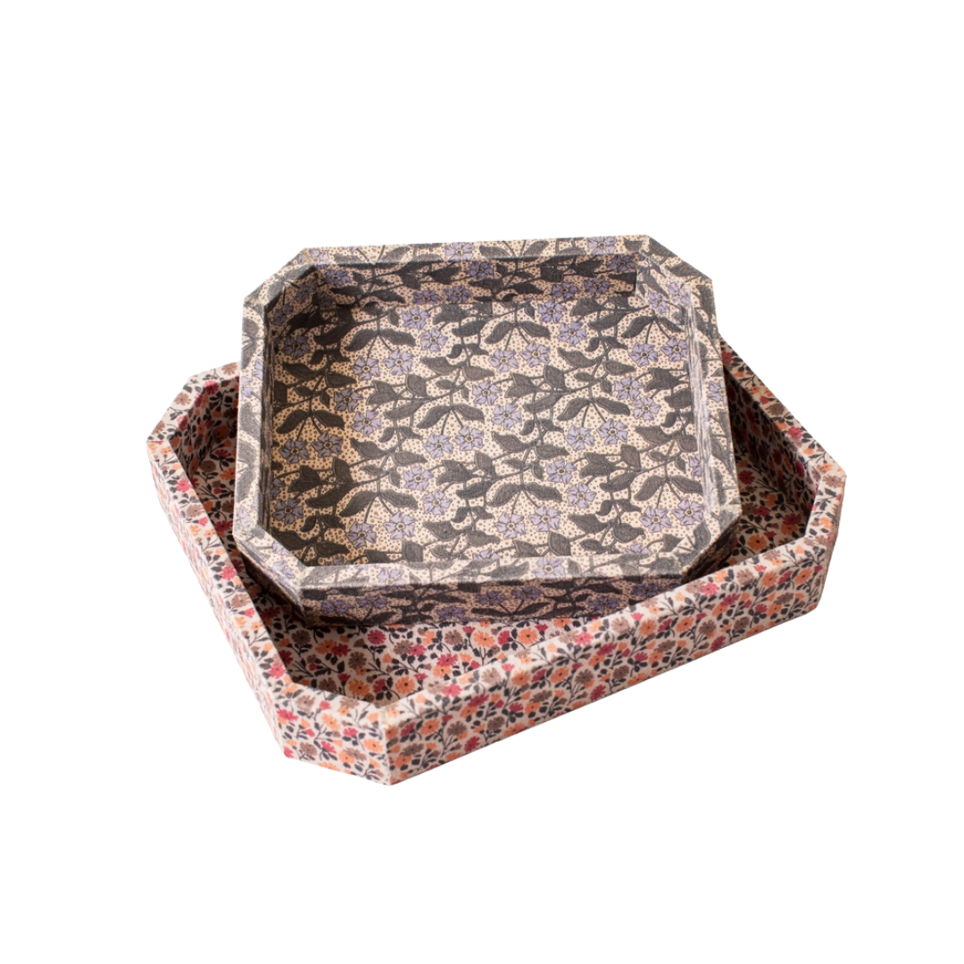 Floral Fabric Serving Tray