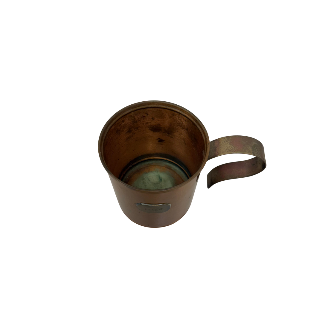 Found Copper Litre Measuring Cup