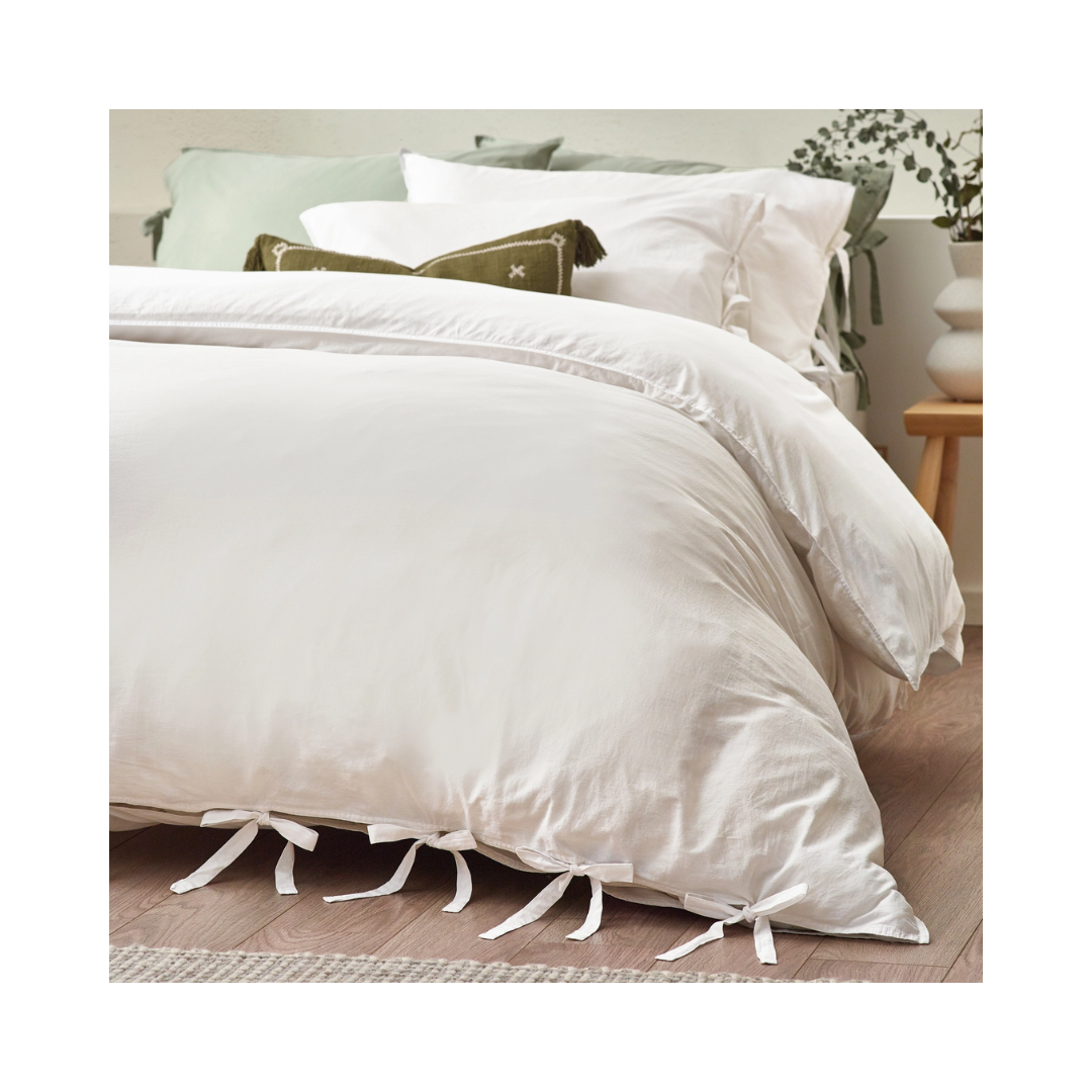 Mallow Bow Tie Duvet Cover Set