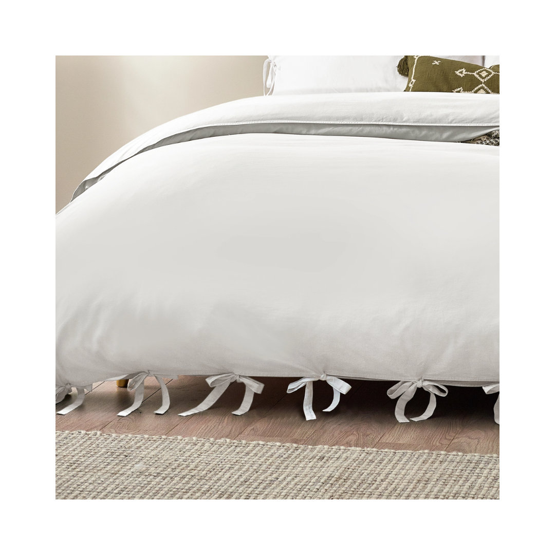 Mallow Bow Tie Duvet Cover Set