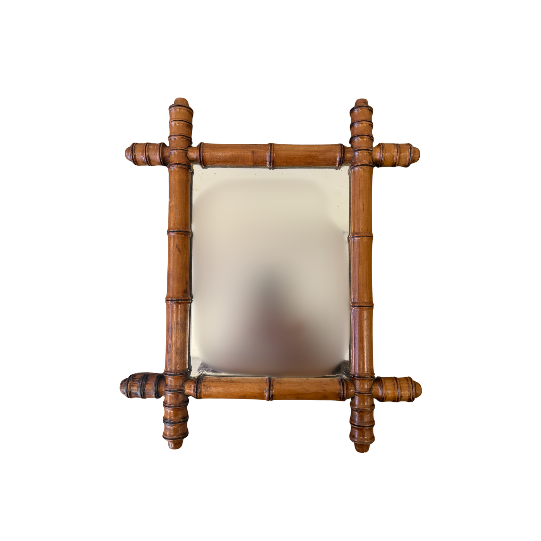 Found Bamboo Frame Mirror