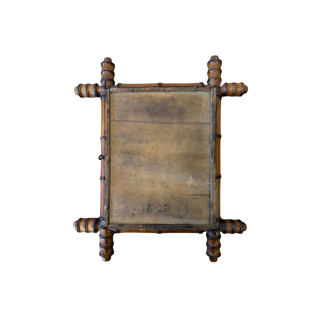 Found Bamboo Frame Mirror