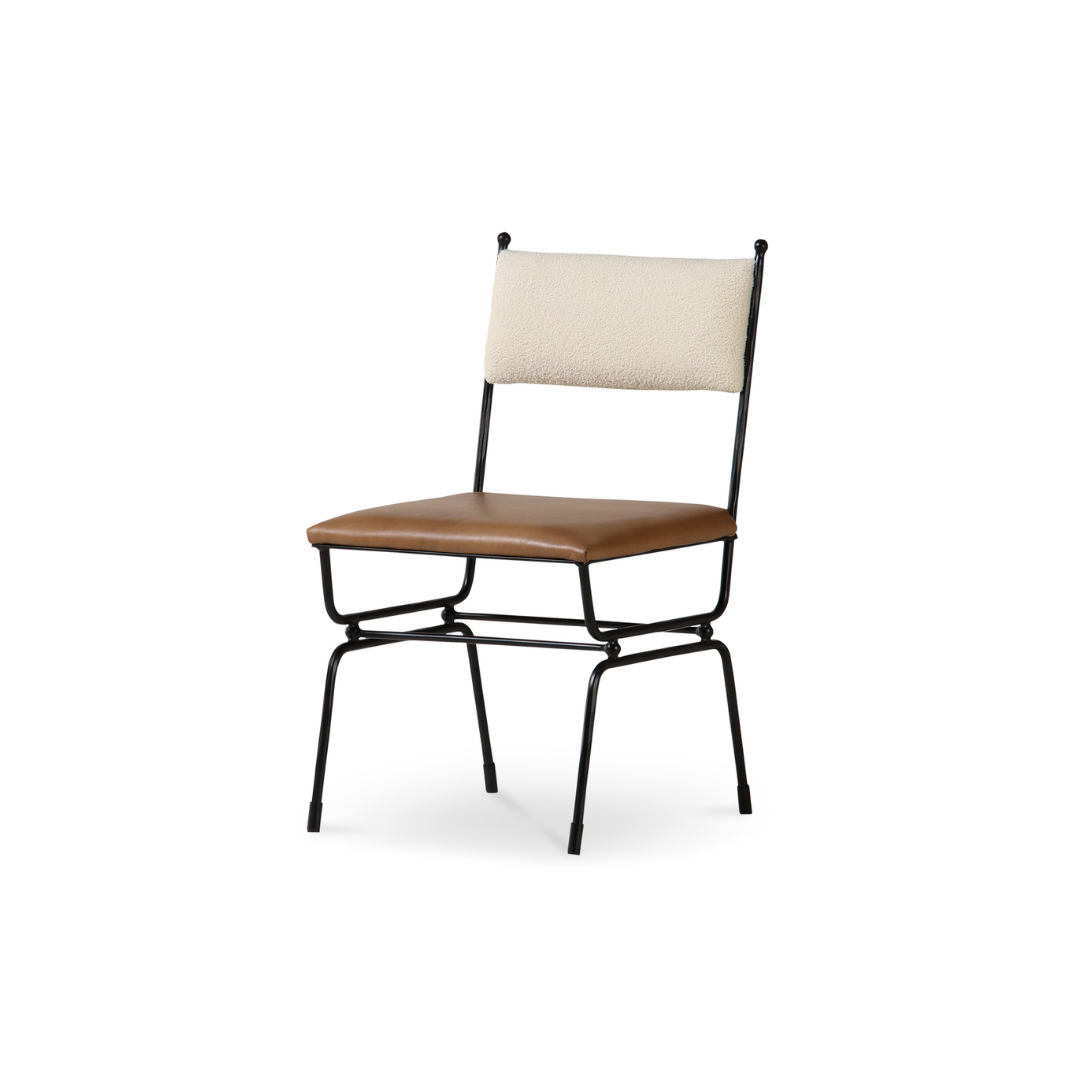Posta Dining Chair - Brown Leather