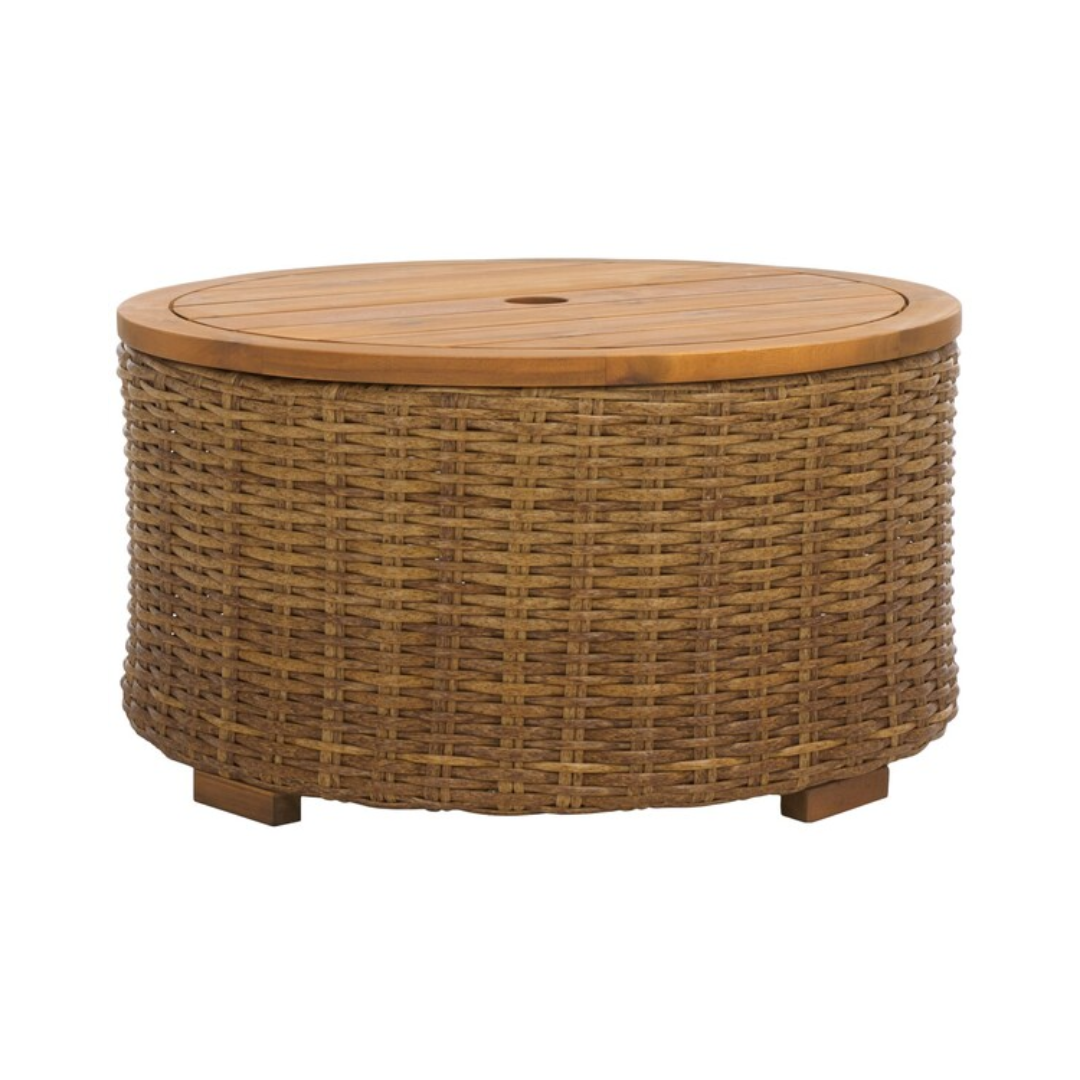 Anguilla Wicker Storage Outdoor Coffee Table