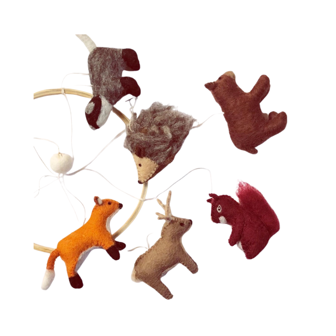 Woodland Felted Baby Mobile