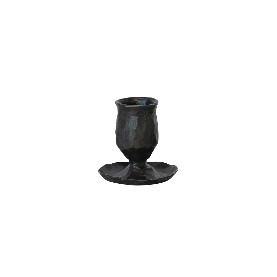 Hand-Forged Cast Iron Taper Holder