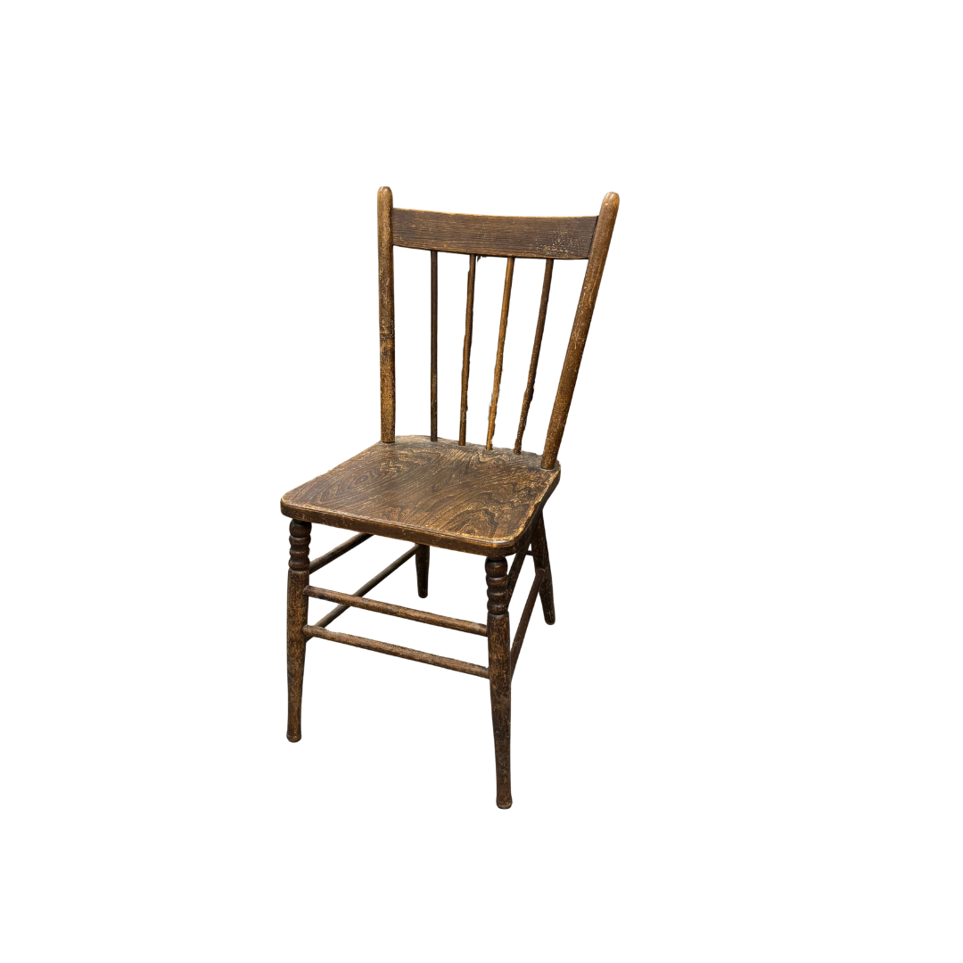 Found Dark Wood Spindle Dining Chair