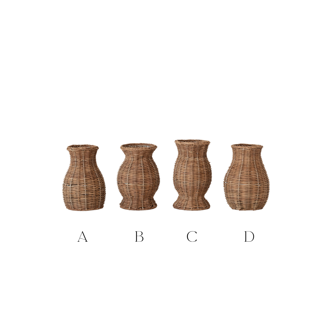 Woven Rattan Vase