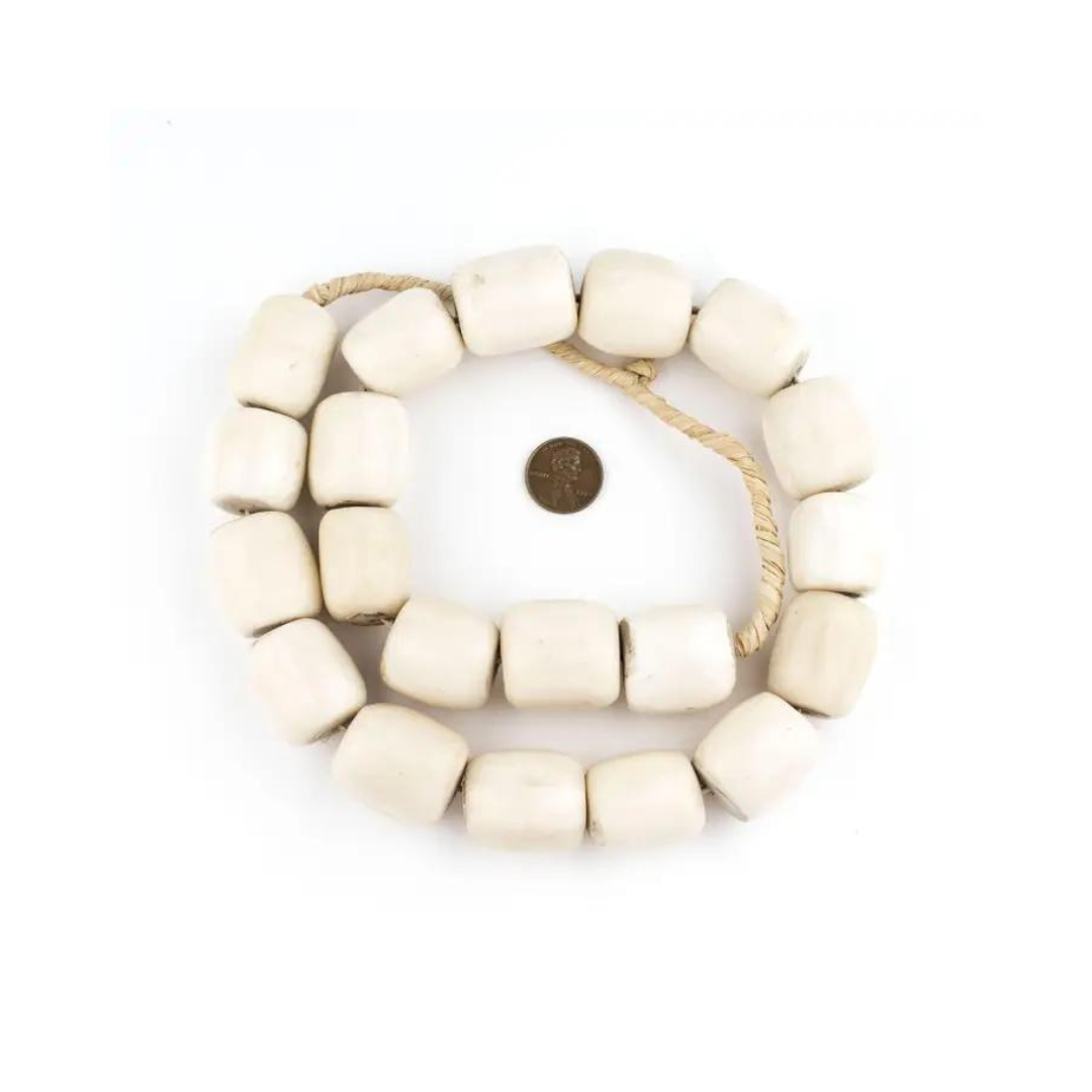 Barrel Polished Bone Beads