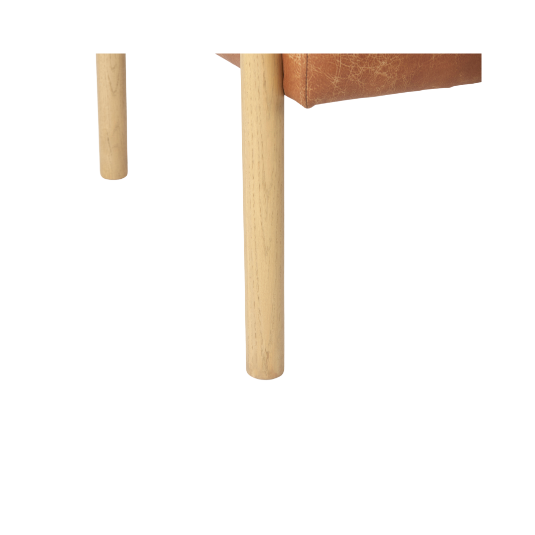 Ashton Accent Chair in Brown Faux Leather