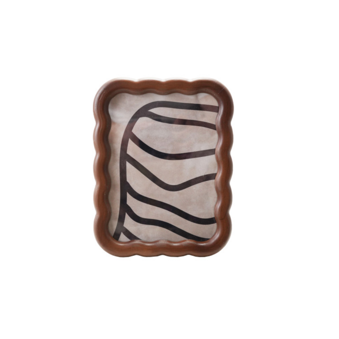 Rubberwood Scalloped Photo Frame 6 X 8