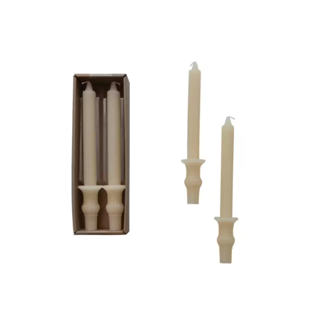 10&quot; Creme Taper Candle with Urn Base