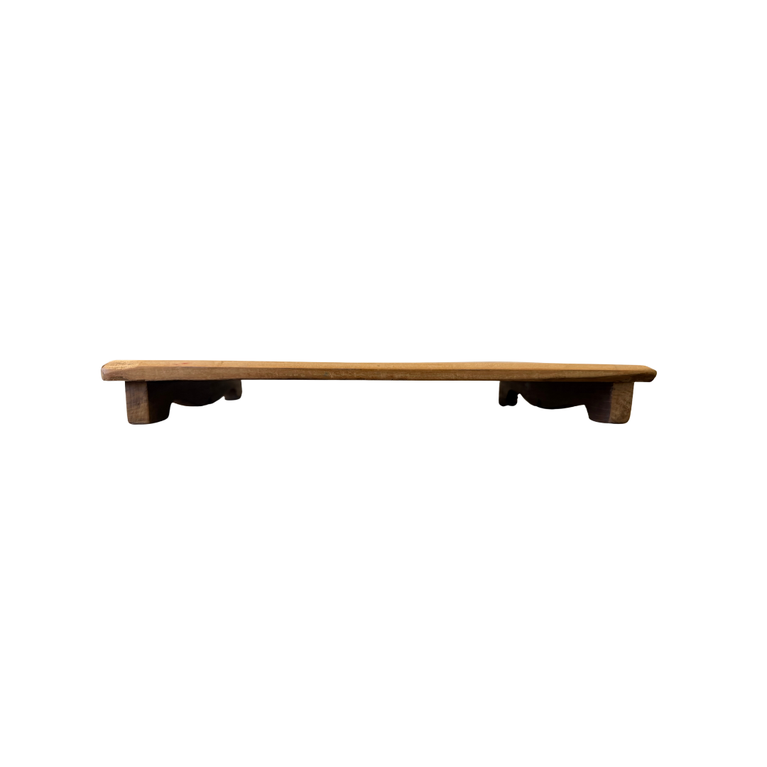 Found Scalloped Plank-Top Riser Board
