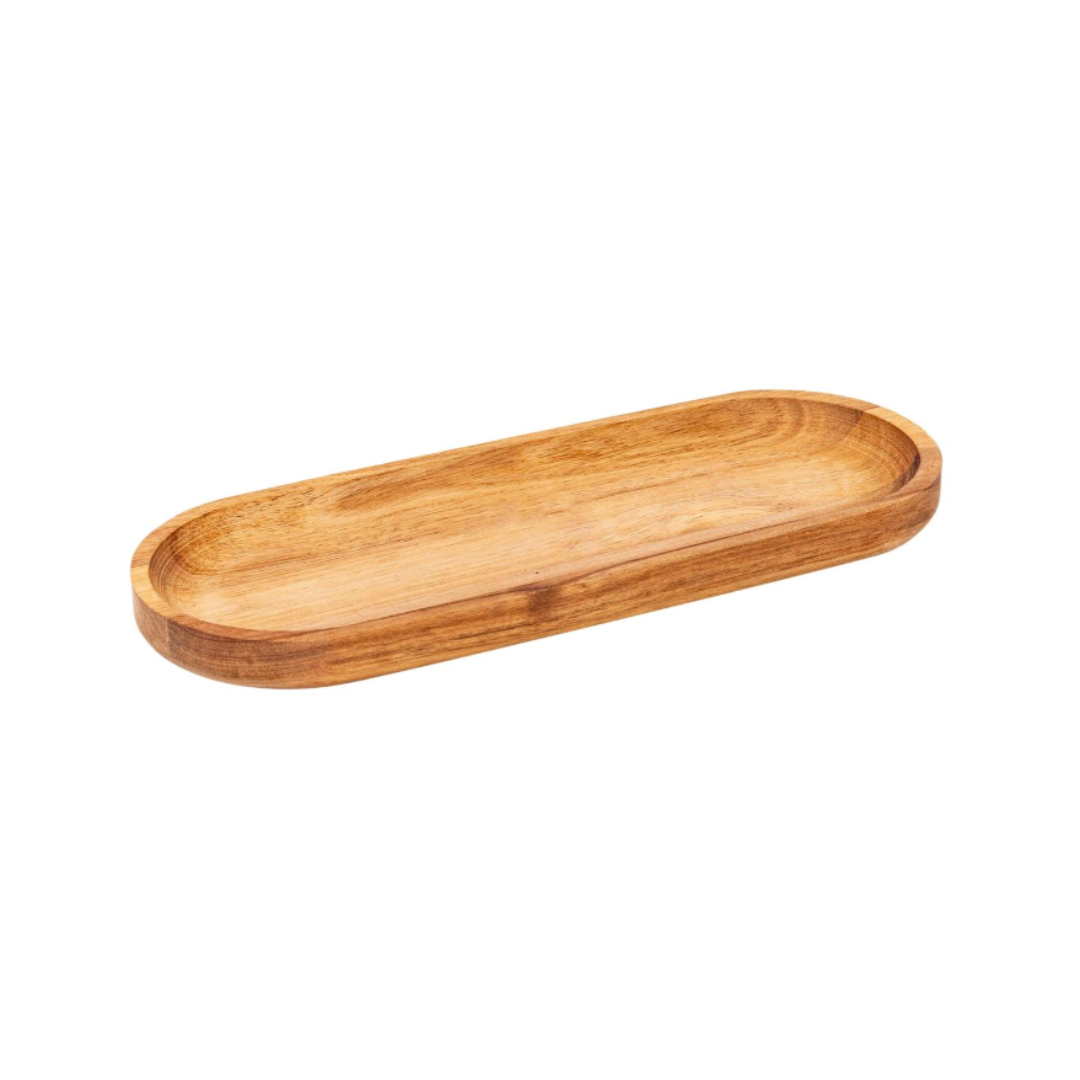 Long Acacia Wood Serving Tray