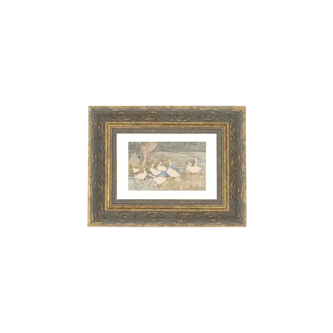 Geese Pond Framed Print