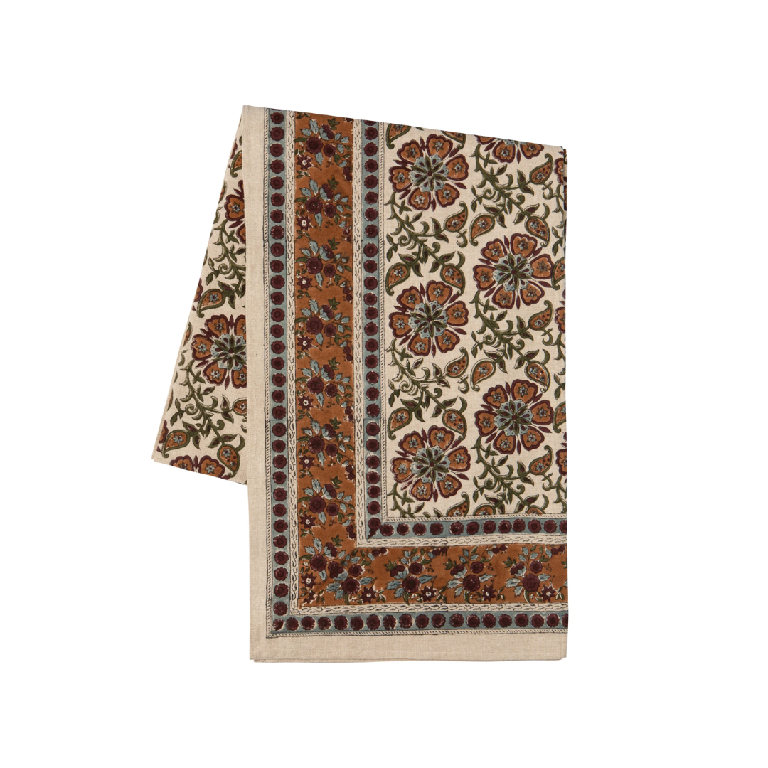Elysian Block Print Tablecloth