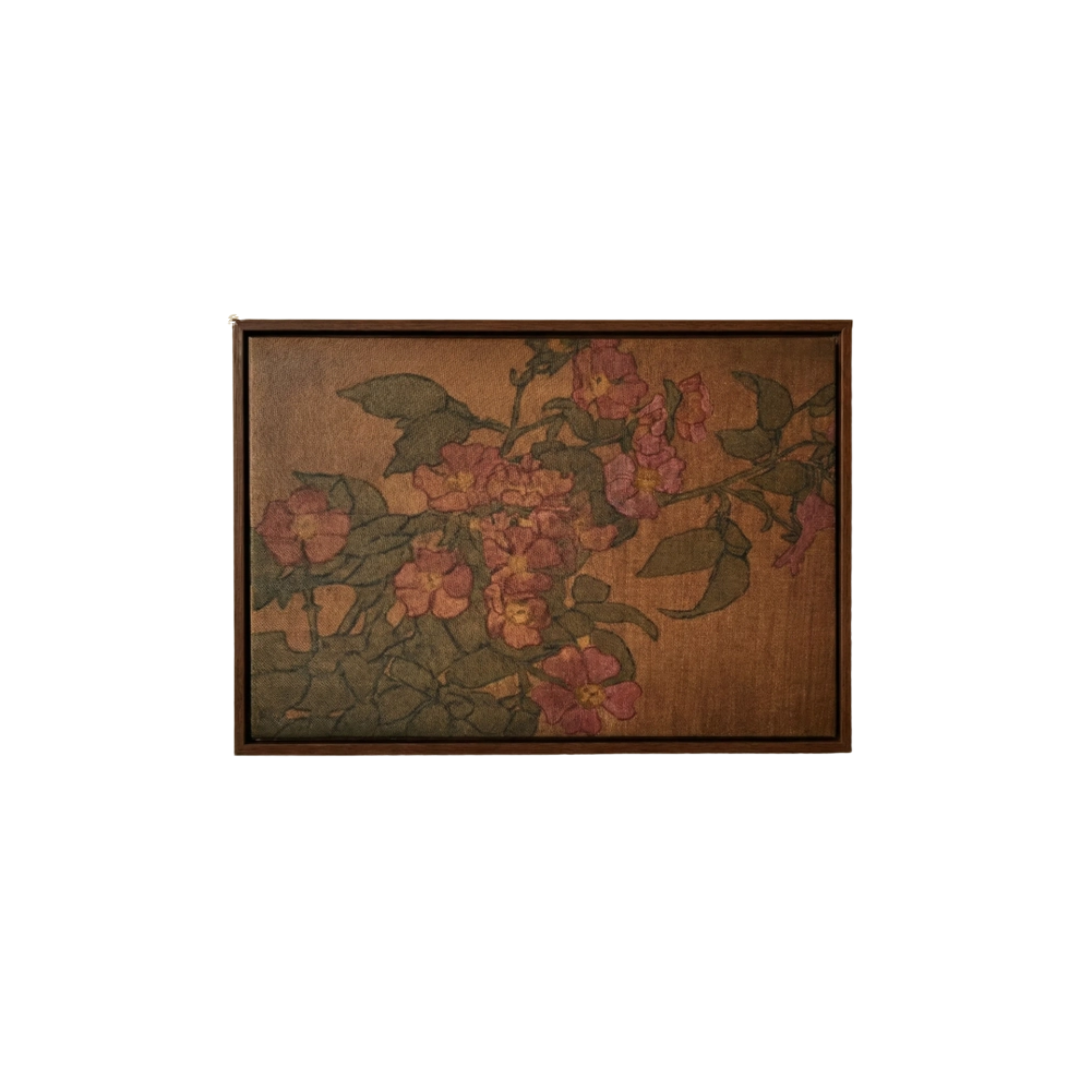 Pink Roses On Terracotta Color By Hannah Borger Overbeck