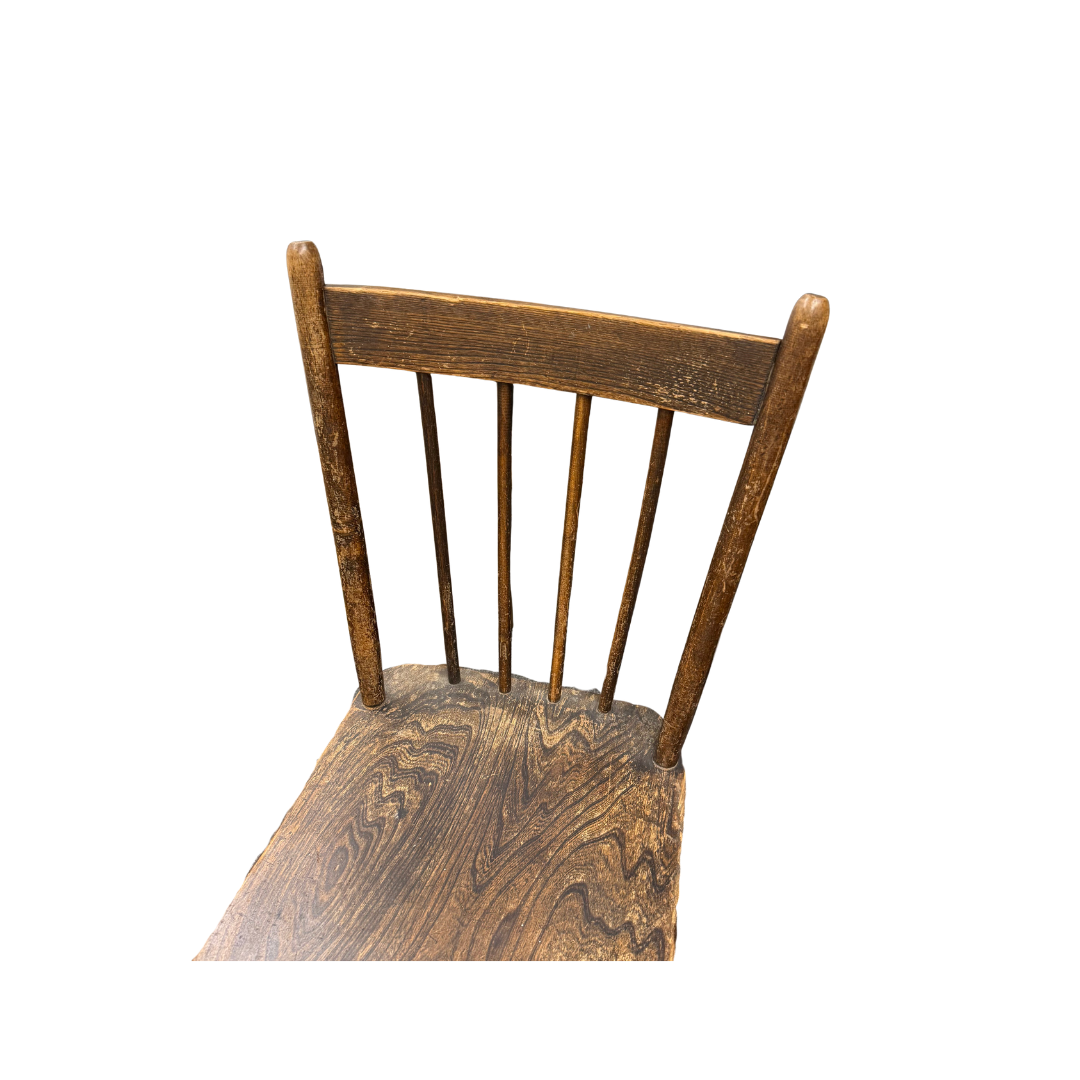 Found Dark Wood Spindle Dining Chair