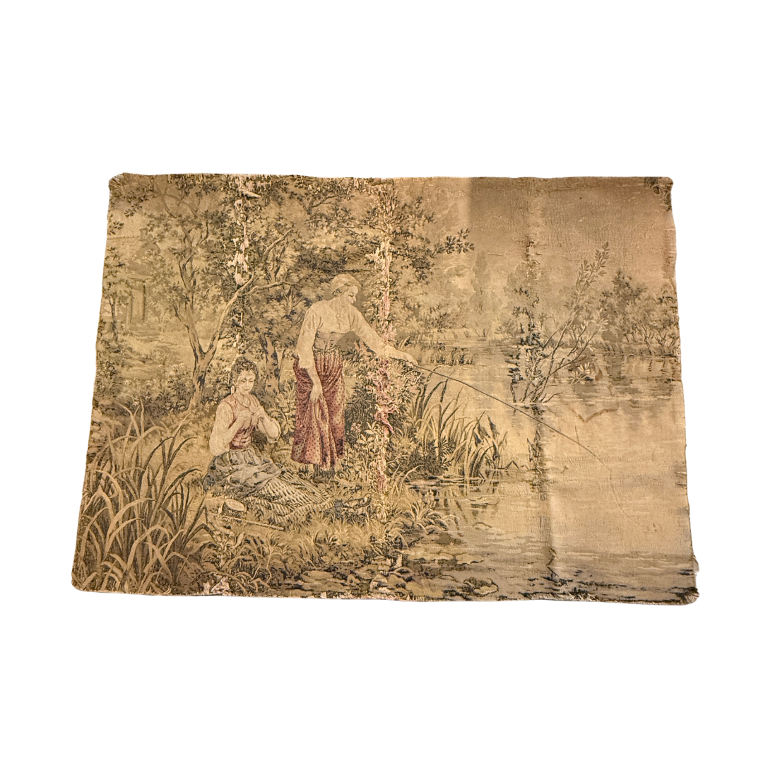 Found &quot;By the Riverside&quot;  Tapestry (19th Century)
