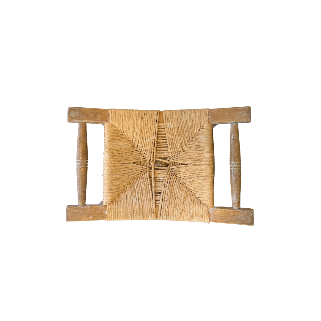 Found Woven Rush Bench Seat
