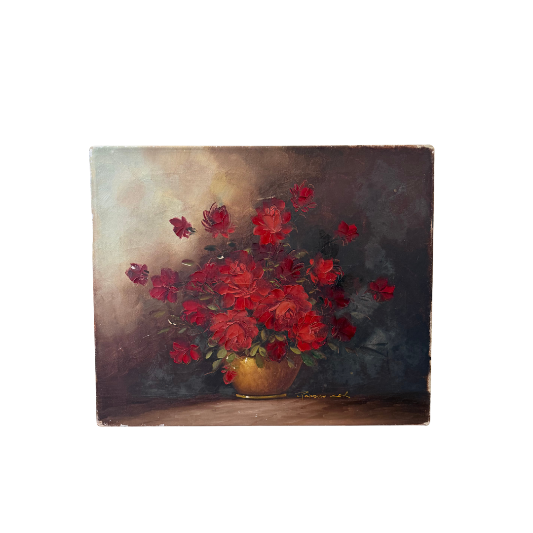 Found Red Rose Painting