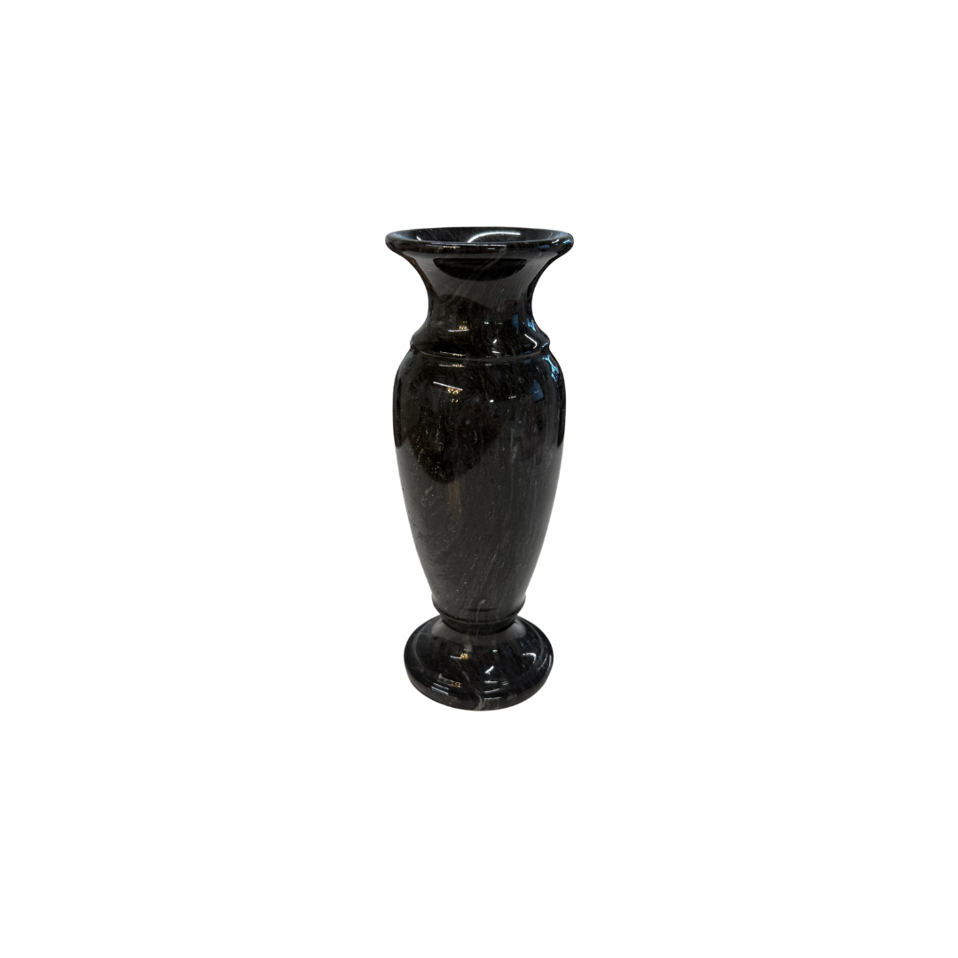 Found Black Marble Vase