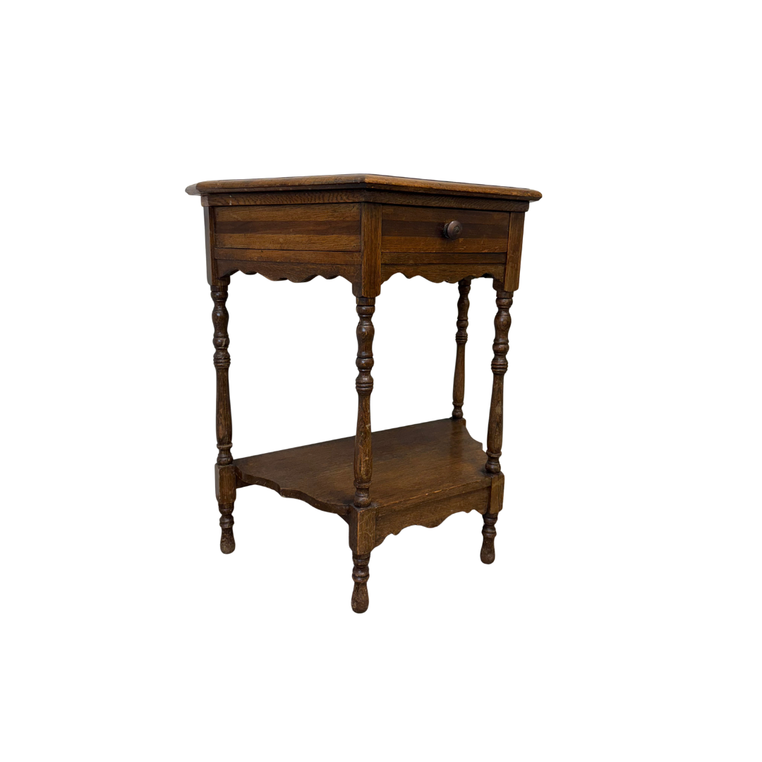 Found Half Moon Table w/ Drawer