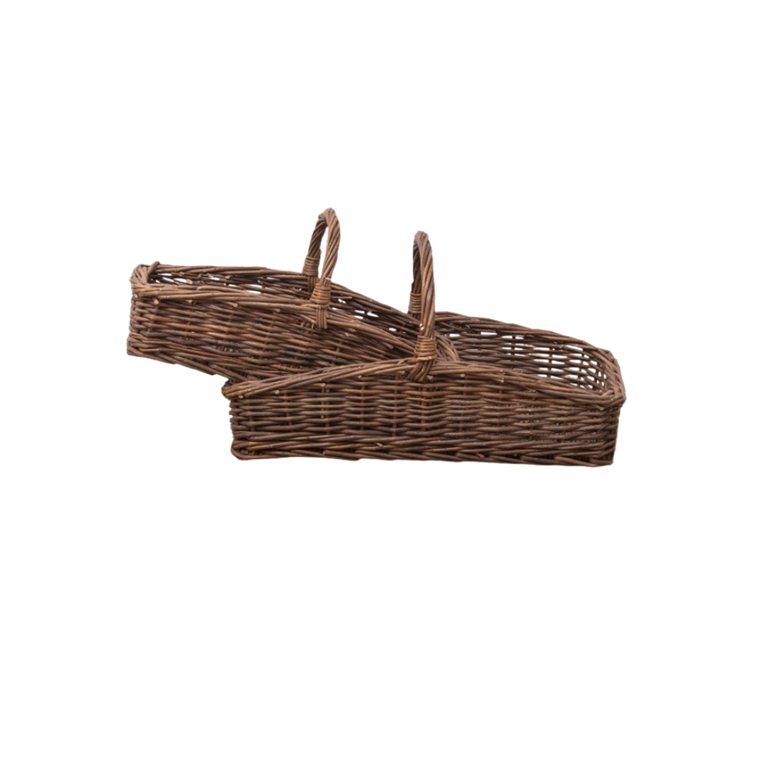 Rectangular Wicker Baskets with Handles