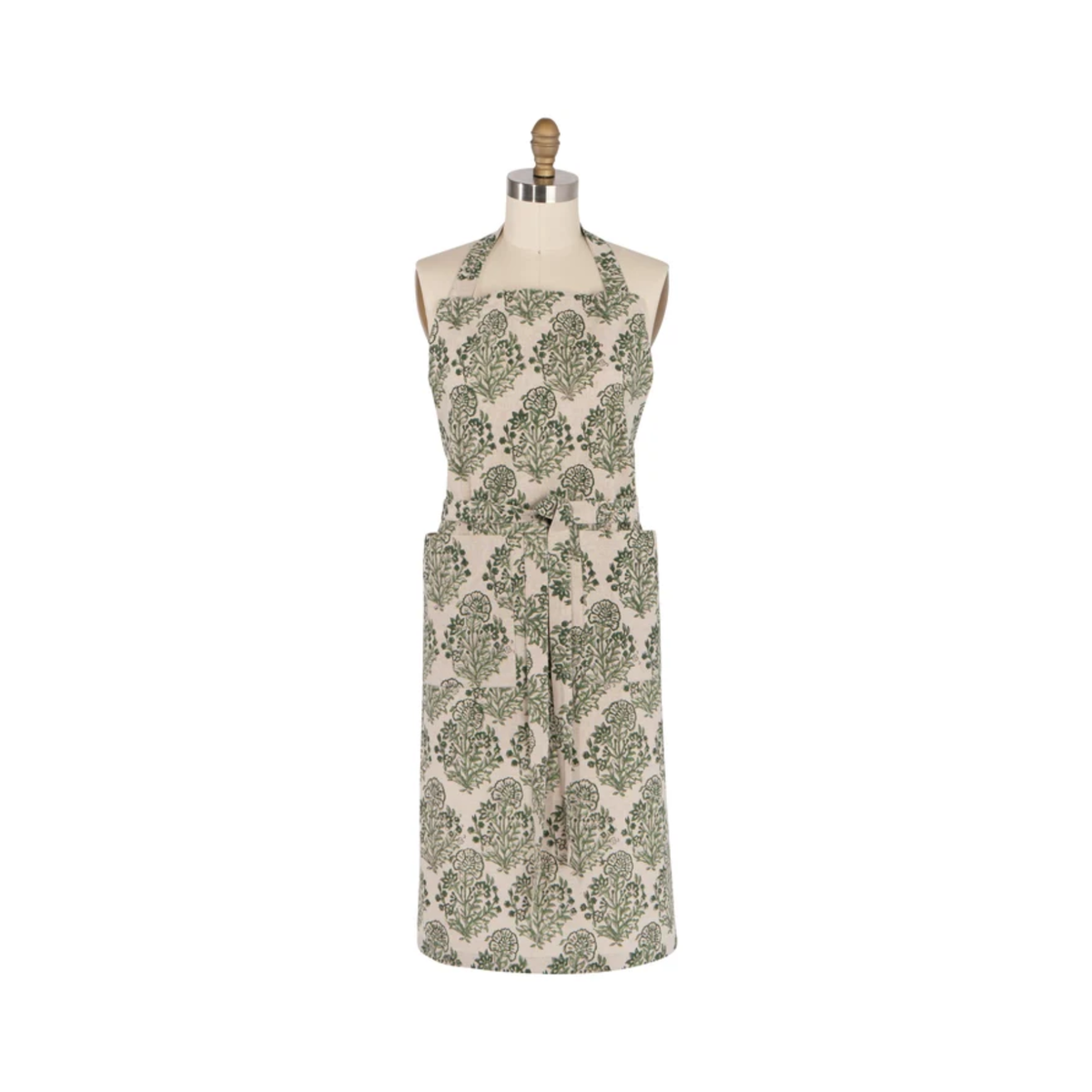 Viridian Block Print Apron