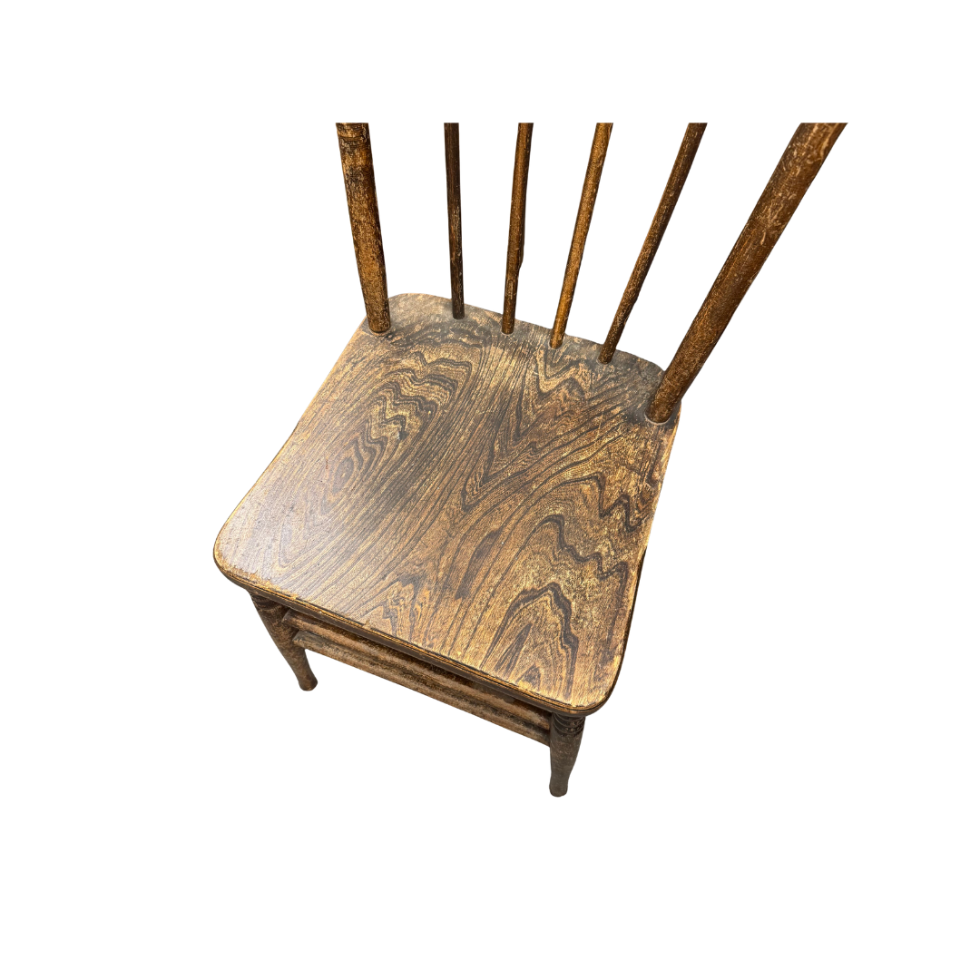Found Dark Wood Spindle Dining Chair