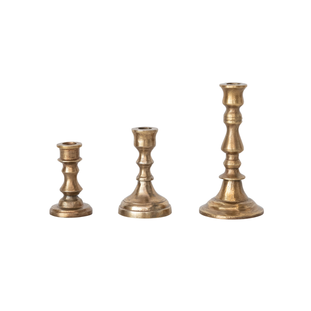 Antique Brass Mini Taper Holder