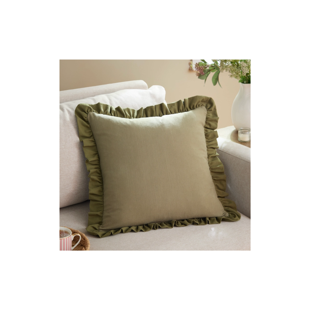 Effie Sage Ruffled Pillow