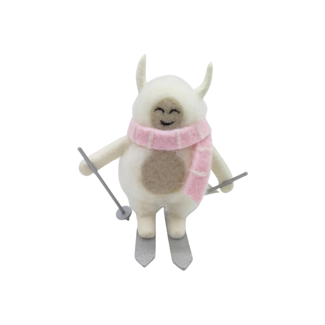 Skiing Abominable Ornament