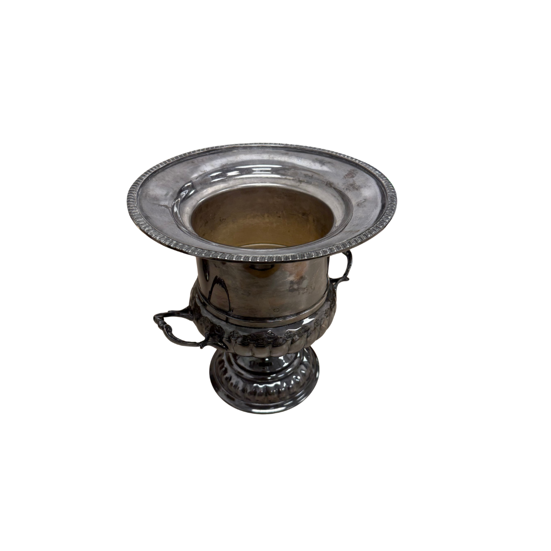 Found Silver Pedestal Vase