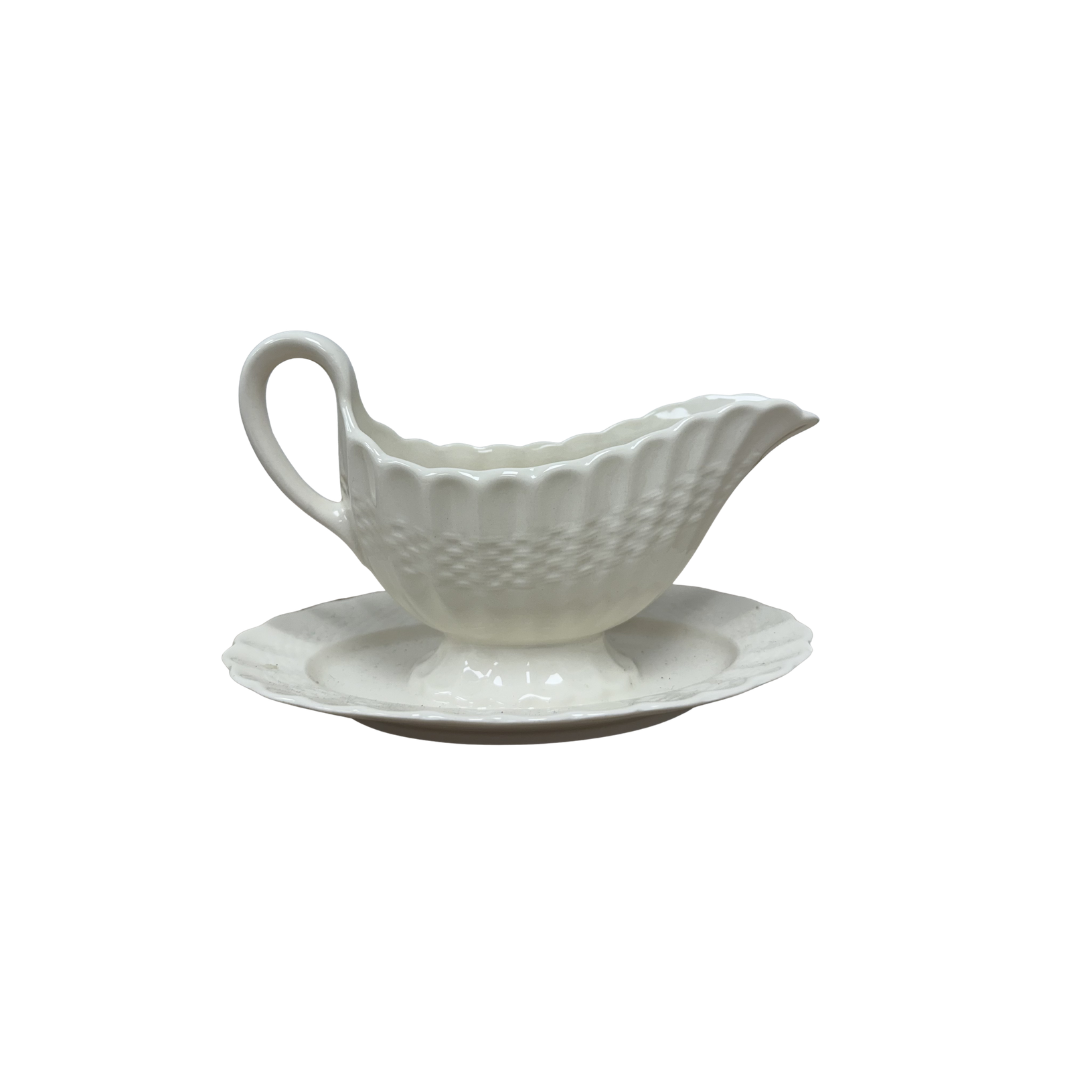 Found Attached Gravy Boat & Saucer