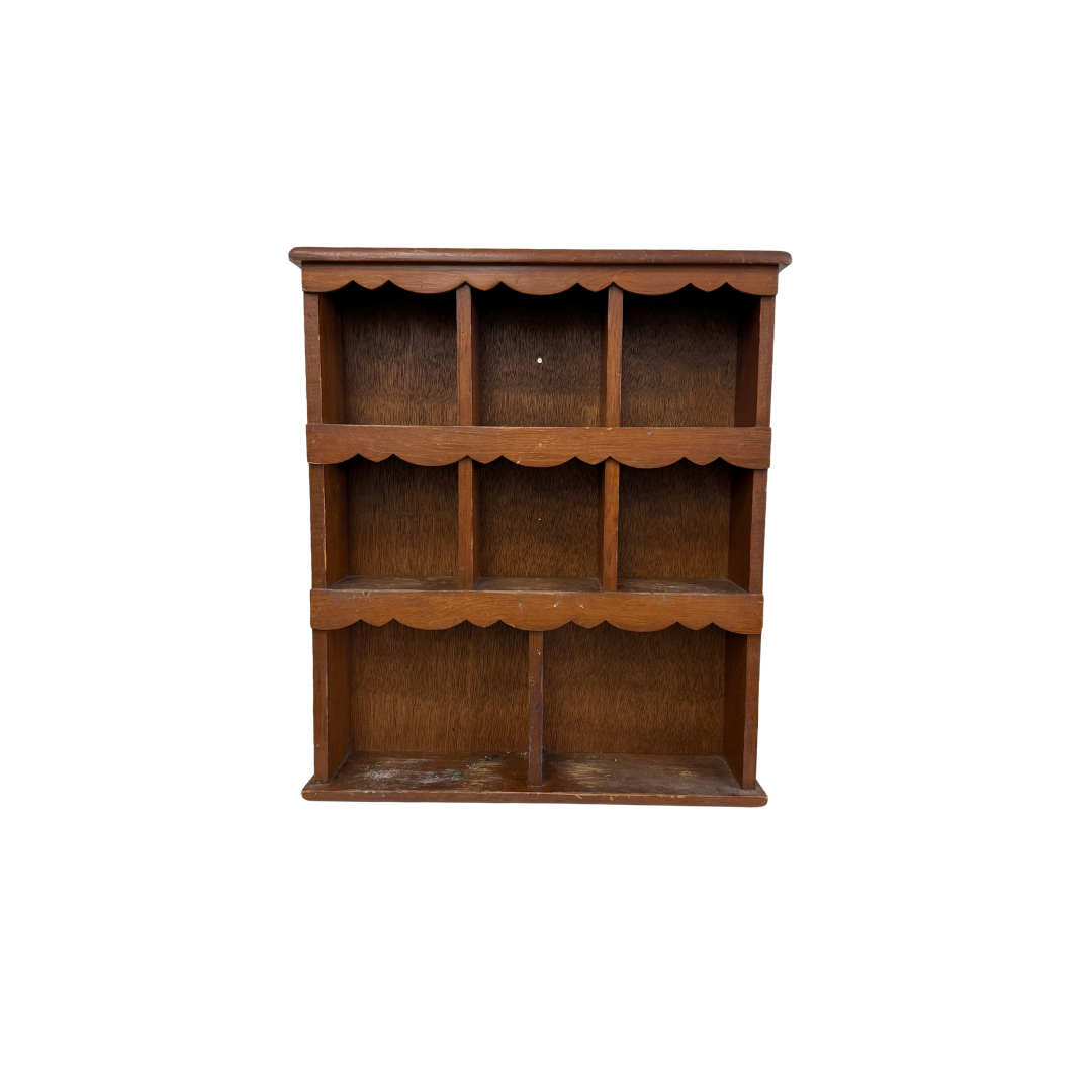 Found Scalloped Wood Shelf