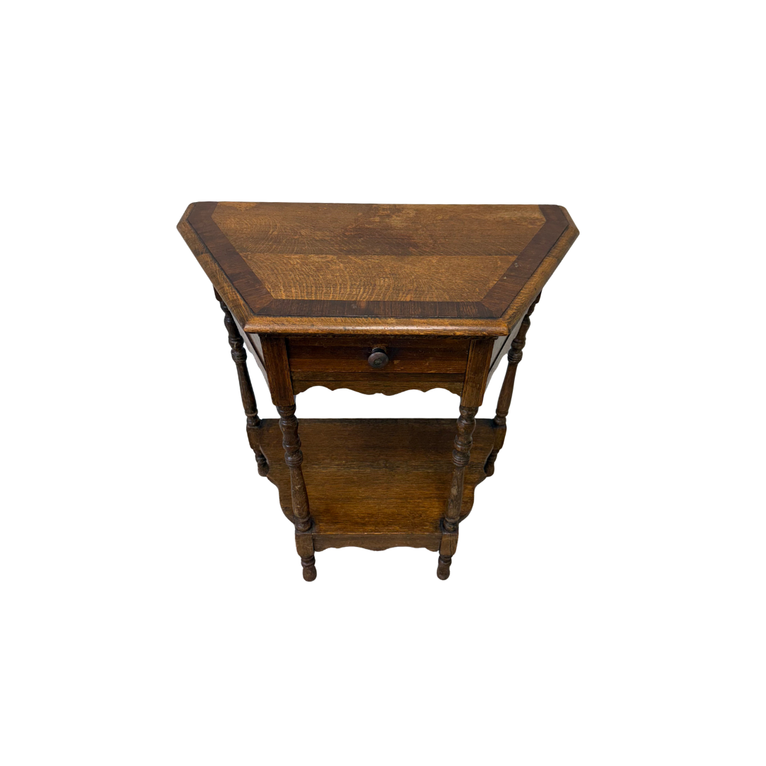Found Half Moon Table w/ Drawer