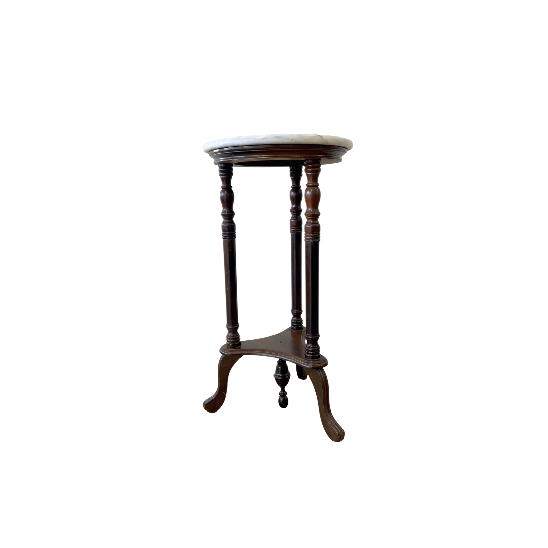 Found Victorian Light Marble Pedestal