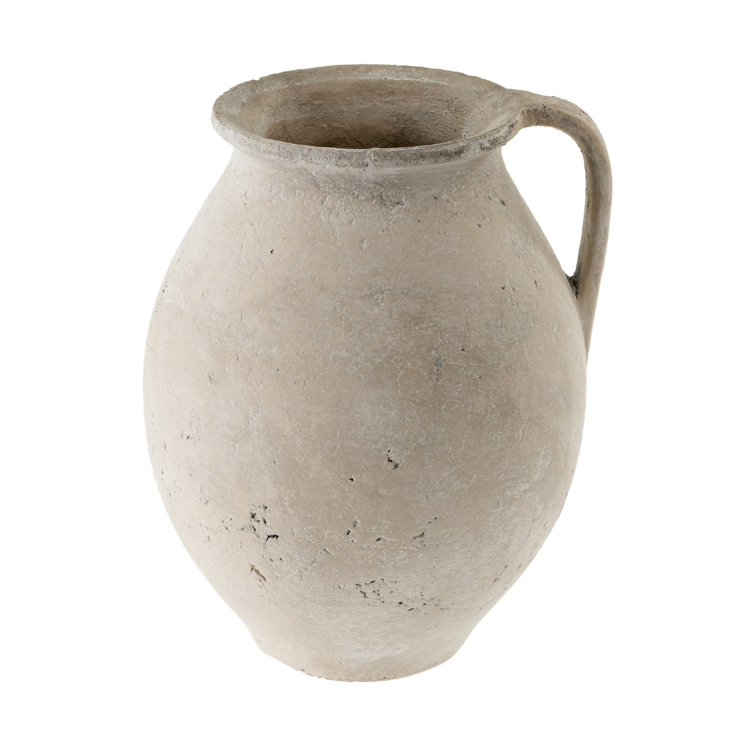 Rhodes Pitcher Vase in Cream