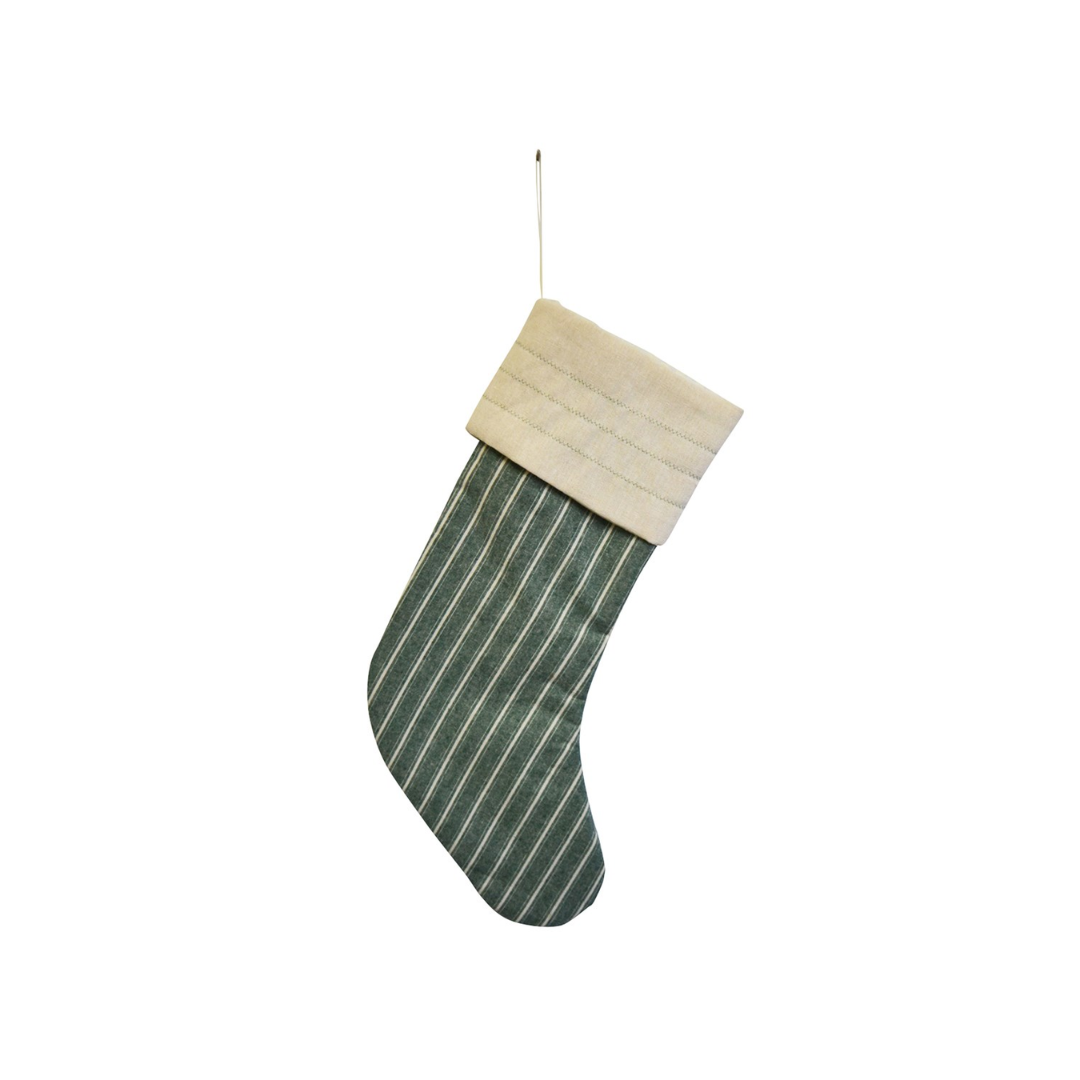 Green Striped Stocking